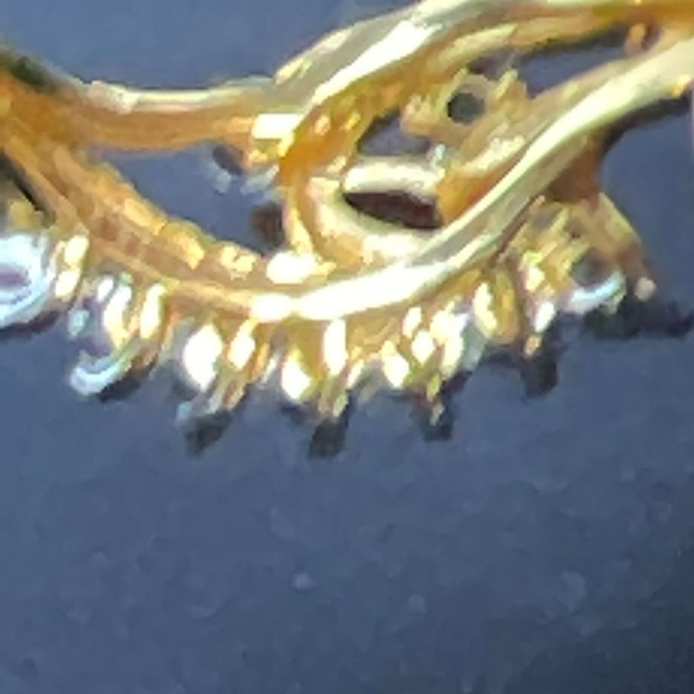 14k GE Gold, Red And Clear Rhinestone Statement Ring Signed MAJA (R295) - Picture 8 of 8